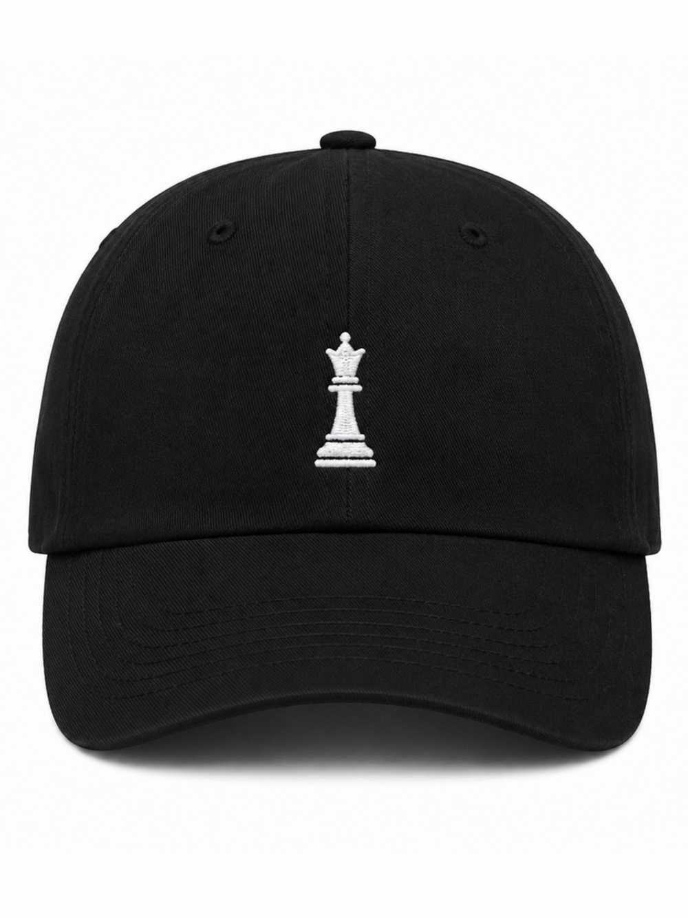 ♟️Chess Queen’s Gambit Embroidered Black Baseball Cap Adjustable Velcro Unisex